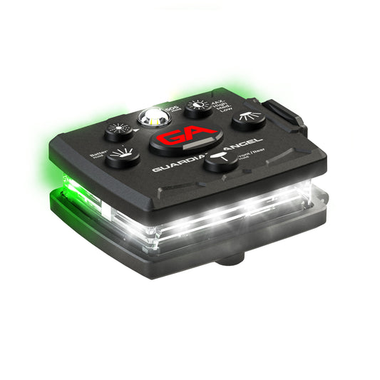 Guardian Angel Micro Series White/Green wearable safety light