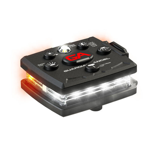 Guardian Angel Micro Series White/Orange wearable safety light
