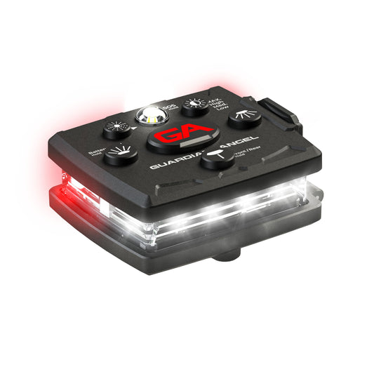 Guardian Angel Micro Series White/Red wearable safety light