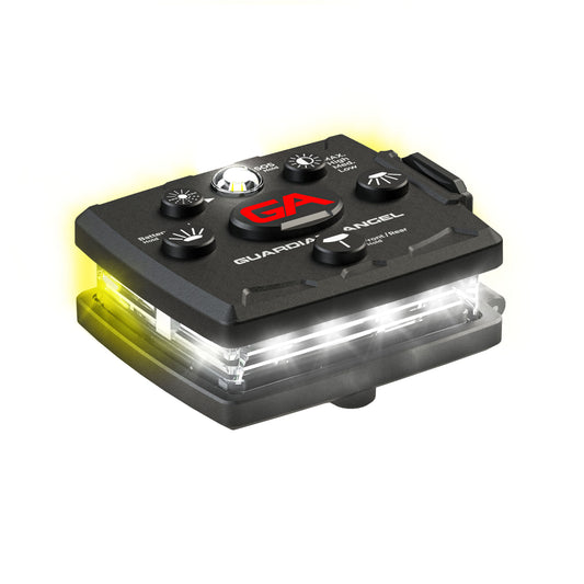 Guardian Angel Micro Series White/Yellow wearable safety light